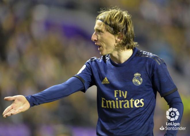 Modric, durante el partido ante el Real Valladolid (Foto: LaLiga).