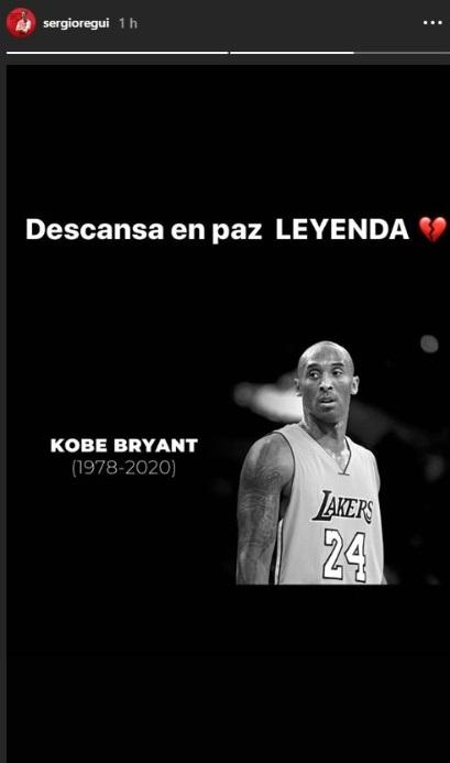 Condolencias de Reguilón por el fallecimiento de Kobe Bryant.
