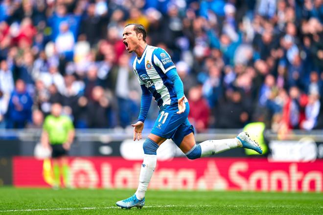 Raúl De Tomás celebra su gol ante el Athletic Club (Foto: UEFA).