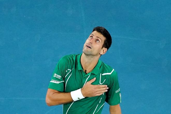 Novak Djokovic celebra una victoria en el Open de Australia 2020 (Foto: EFE).