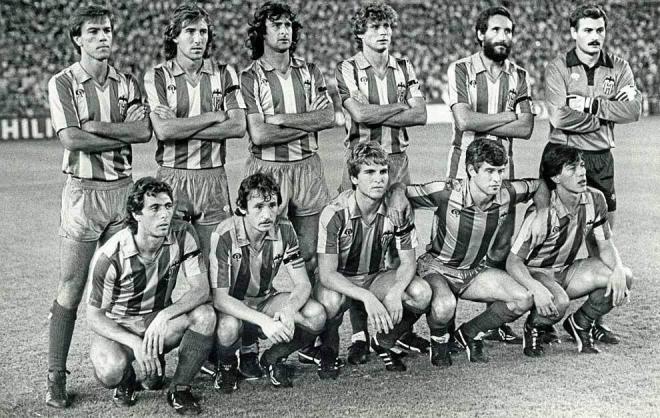 Manzanedo con el Valencia CF en la 78-79 (Twitter Olimpia Vintage)