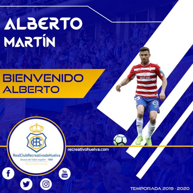 Alberto Martín ficha por el Decano. (@recreoficial)