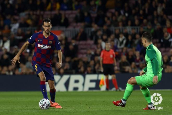 Busquets, ante el Leganés (Foto: LaLiga).