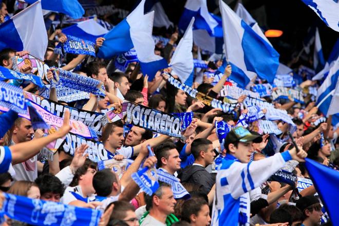 La afición del Deportivo animando a su equipo (Foto:RCD)