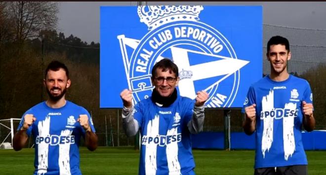 Çolak, Fernando Vázquez y Sabin Merino (Foto:RCD)