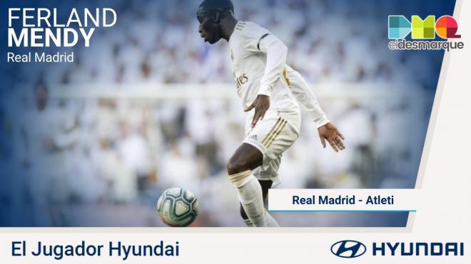 Mendy, jugador Hyundai del Real Madrid-Atlético.