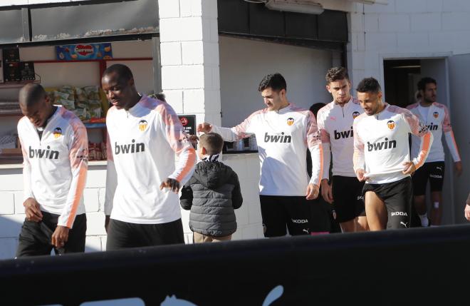 Entrenamiento del Valencia CF sin Garay (Foto: David González)