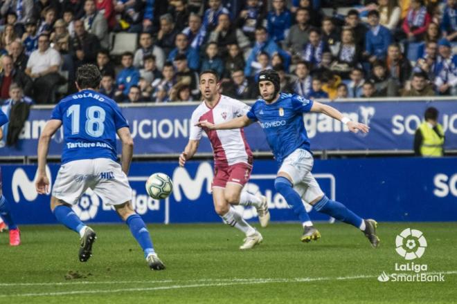 Luismi, durante un lance del partido ante el Albacete (Foto: LaLiga).
