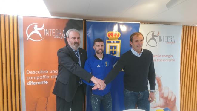 Rodri Ríos en su presentación como jugador del Real Oviedo.