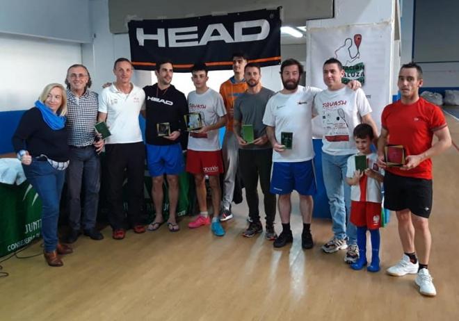Los premiados en el Open Ciudad de Fuengirola de Squash.