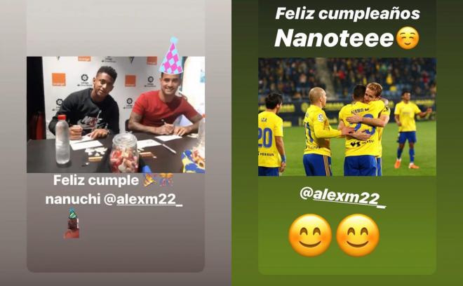 Choco Lozano y Álex Fernández felicitan a Nano Mesa en Instagram (Foto: @alexm22_).