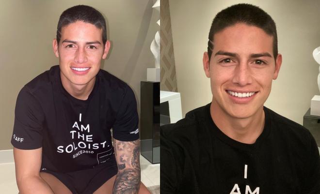 El nuevo peinado de James Rodríguez, jugador del Real Madrid (Fotos: Instagram).