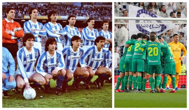 Comparación entre la Real Sociedad de 1988 y la de 2020.
