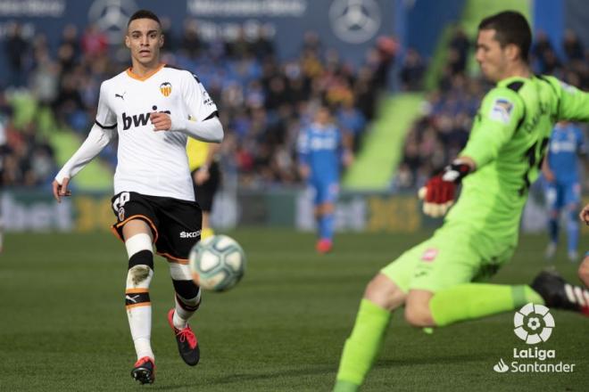 El Getafe-Valencia fue el último partido de Rodrigo (Foto: LaLiga).