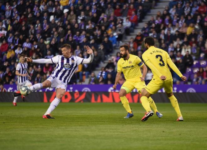 Momento del gol de Alcaraz ante el Villarreal (Foto: RVCF).