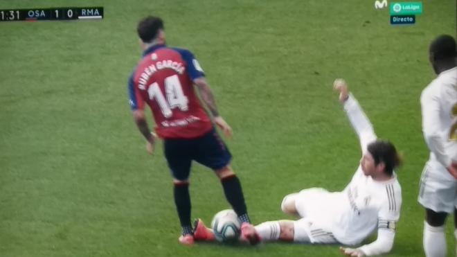 Foto de la entrada de Sergio Ramos.