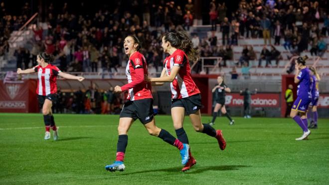 Vanesa Gimbert celebra un gol ante el Tenerife en la Copa de la Reina (Foto: Athletic Club).