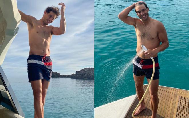 Rafa Nadal, disfrutando de su yate y del buen tiempo que hace en Mallorca (Fotos: Instagram).