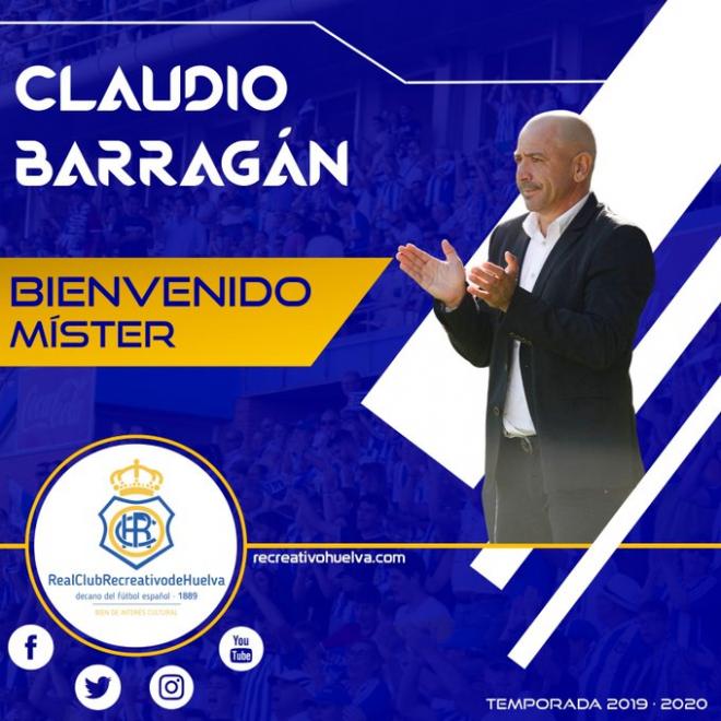 Claudio Barragán, nuevo entrenador del Recre. (@recreoficial)