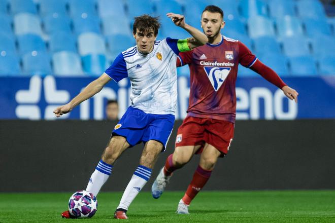 Francho disputó la Youth League con el Real Zaragoza (Foto: Daniel Marzo).