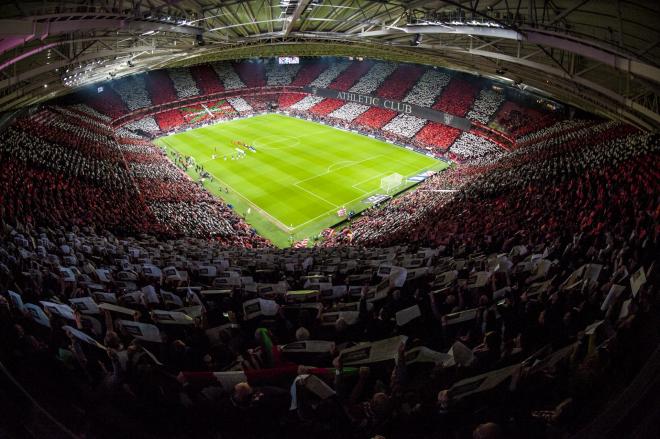 Impresionante imagen de San Mamés en el Athletic-Granada de Copa (Foto: Athletic Club).