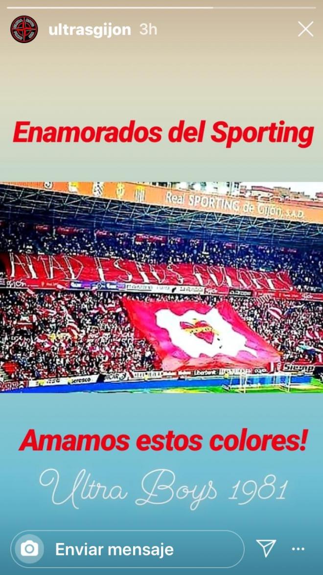 Ultra Boys declara su amor al Sporting en el Día de San Valentín (Foto: Instagram).