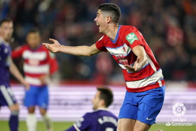 Carlos Fernández, ante el Valladolid (Foto: LaLiga).