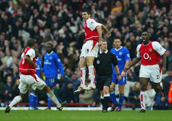 Reyes celebra uno de sus goles en el recordado Arsenal-Chelsea.