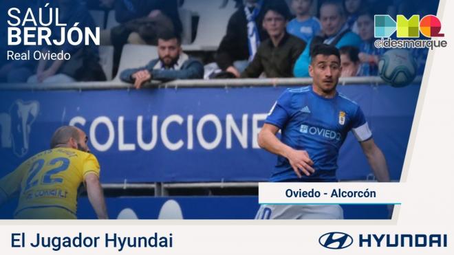 Saúl Berjón, Jugador Hyundai del Real Oviedo-Alcorcón.