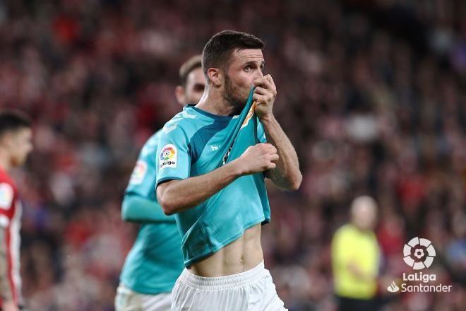 Oier celebra su gol en el Athletic-Osasuna (Foto: LaLiga Santander).