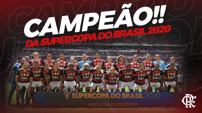 Diego Alves se proclamó campeón de la Supercopa de Brasil con el Flamengo.