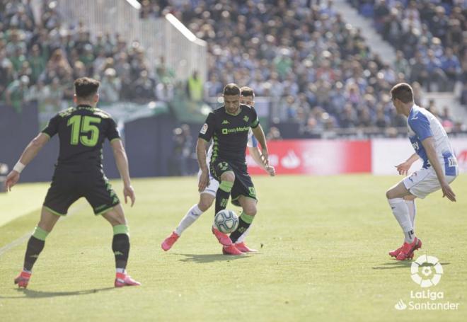 Joaquín en una acción del partido.