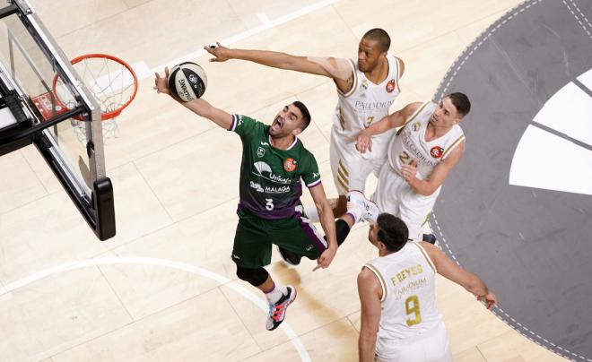 Una imagen de la pasada Copa del Rey entre el Unicaja y el Real Madrid.