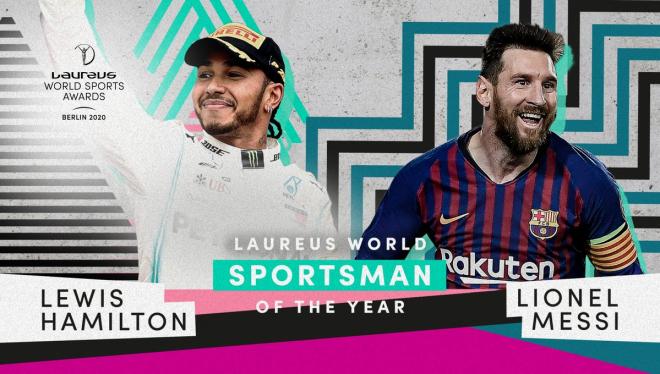 Messi y Hamilton comparten el premio Laureus al mejor deportista del año.
