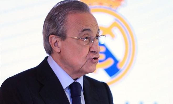 Florentino Pérez, presidente del Real Madrid, durante un acto.