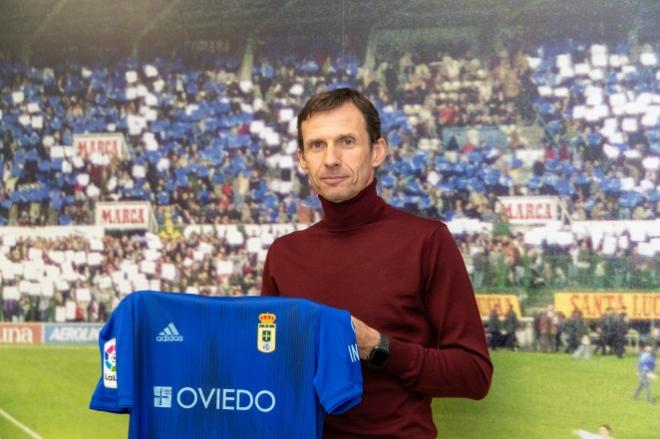 José Ángel Ziganda, nuevo entrenador del Real Oviedo (Foto: ROV).