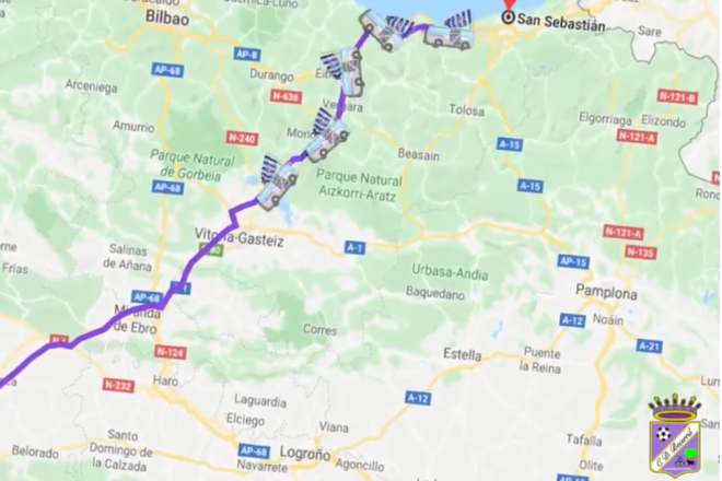 Ocho autobuses y medio centenar de vehículos particulares llegarán a San Sebastián desde Becerri