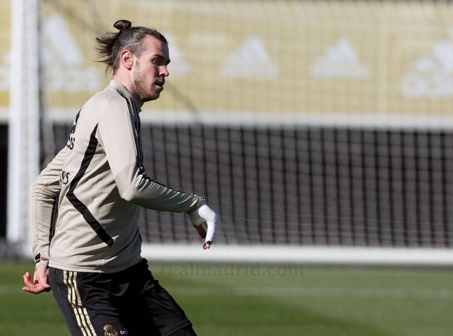 Gareth Bale, en la sesión del Real Madrid a las órdenes de Zidane (Foto: RM).