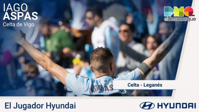 Aspas, jugador Hyundai del Celta-Leganés.