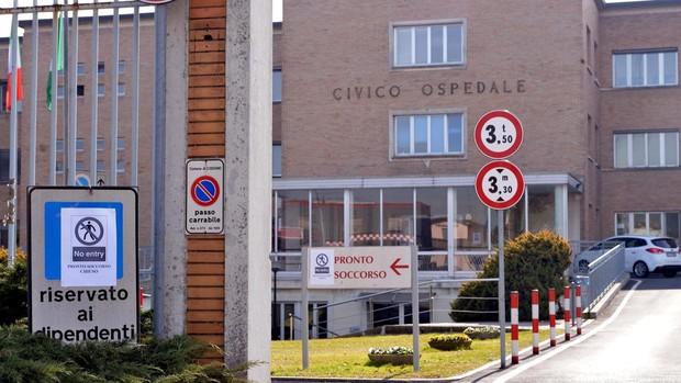 Hospital en Piacenza, donde se tratan algunos de los casos de coronavirus.