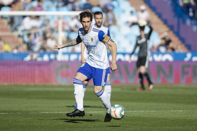 Eguaras, durante el Real Zaragoza-Dépor (Foto: Dani Marzo).