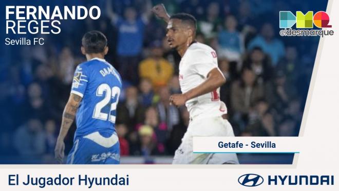 Fernando, Jugador Hyundai del Getafe CF - Sevilla FC.