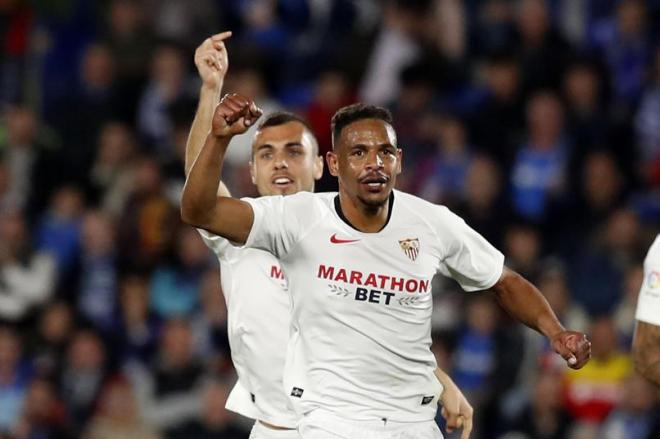 Fernando celebra su gol al Getafe.
