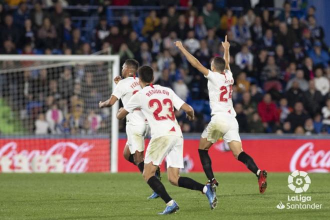 Gol de Fernando en el triunfo del Sevilla FC ante el Getafe (Foto: LaLiga).