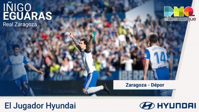 Íñigo Eguaras, jugador Hyundai del Real Zaragoza-Dépor