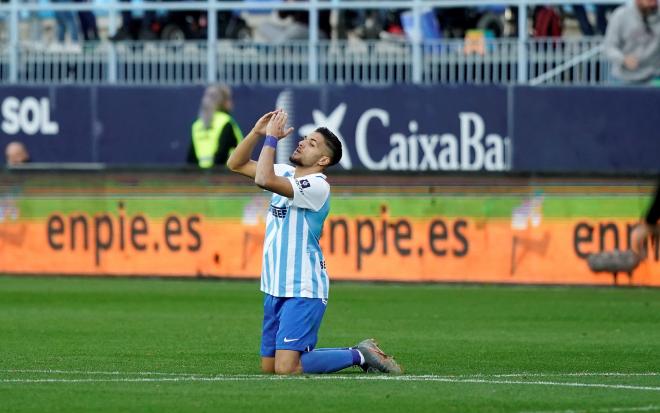 Antoñín celebra su gol ante el Elche.