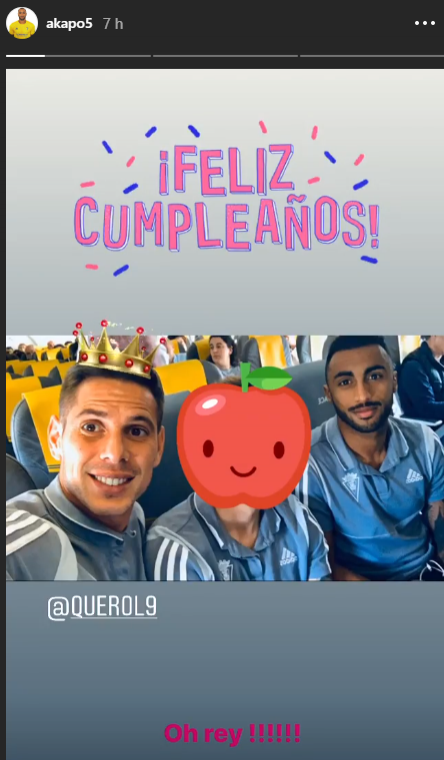 Akapo felicita a Querol por su cumpleaños (Foto: Instagram).