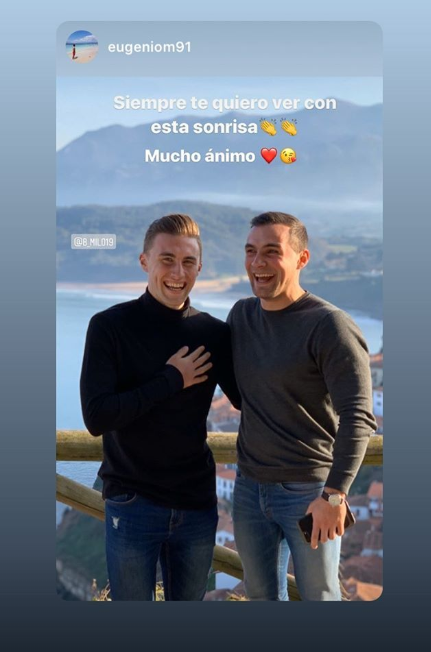 Mensaje de apoyo a Bogdan en Instagram.