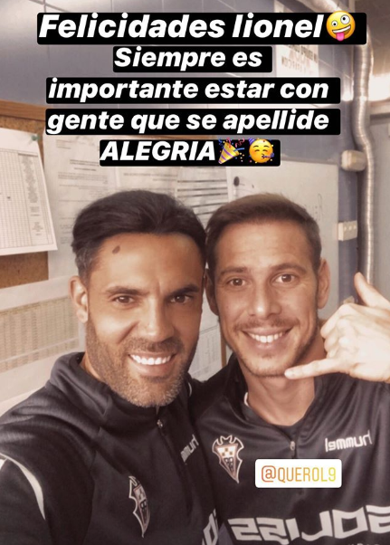 Sergio Sánchez, junto a Querol en el Albacete (Foto: Instagram).