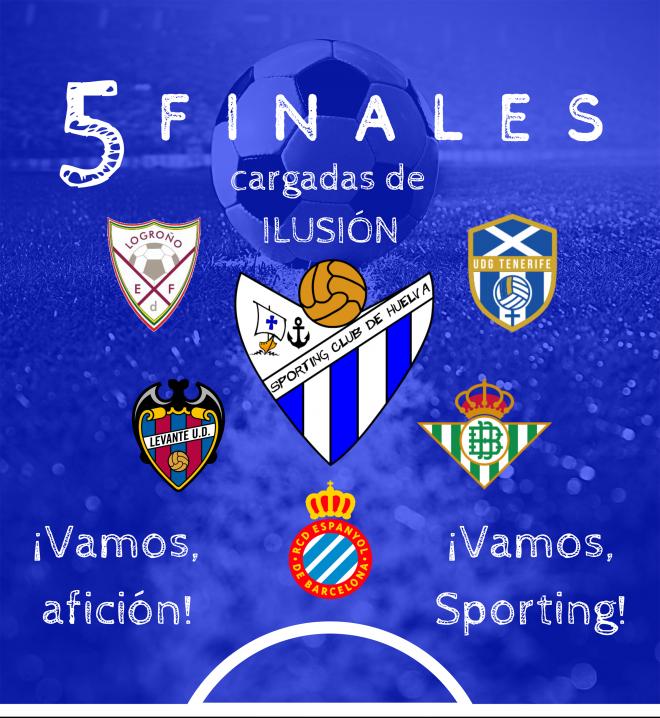 Cartel donde se anuncia la venta del pack de entradas. (Sporting Club de Huelva).
